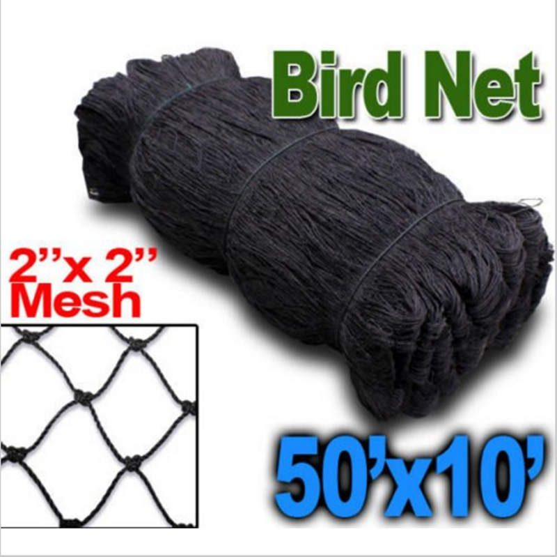 Anti Bird Netting 50'X50' Soccer Baseball Game Poultry Fish Net 2"x2" Mesh US 